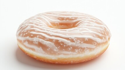 Fototapeta premium Glazed donut, white background, studio shot, food photography