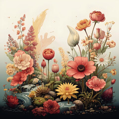 bouquet of flowers pattern 