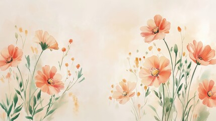 Beautiful background template made of Spring flowers.