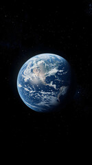 Obraz premium The Earth seen from the moon, a starry sky 