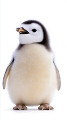 Baby Penguin Against White Background