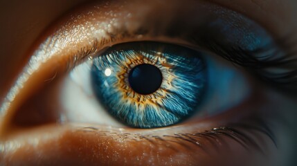 Close-Up of Intricate Human Eye with Unique Patterns