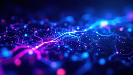 Obraz premium A high-tech digital illustration showcasing a network of interconnected nodes with colorful lines representing data flow, symbolizing continuous integration/continuous delivery (CI/CD) processes 