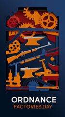Ordnance Factories Day, Poster,  Ordnance Factories Day Banner, 