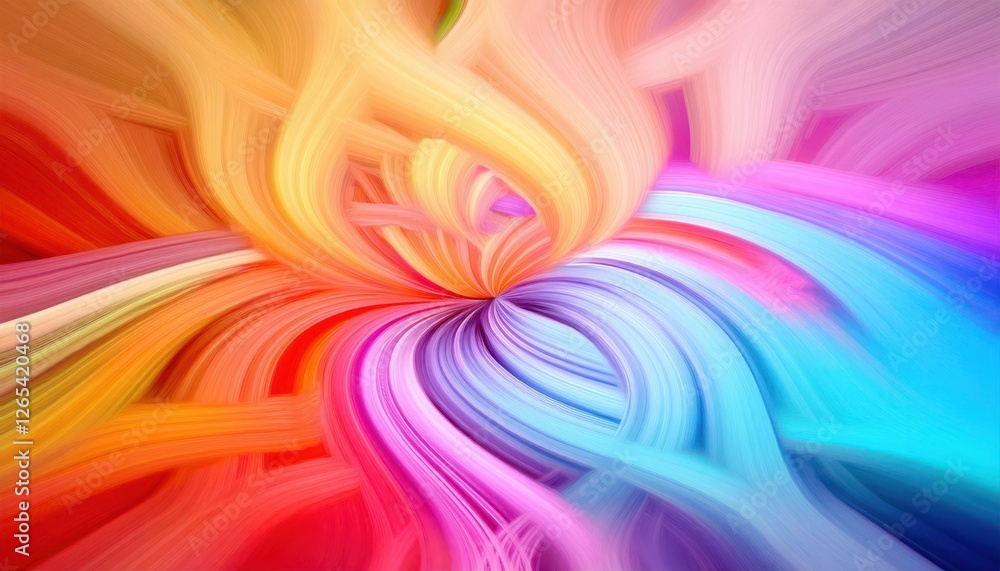 Poster abstract colorful gradient wave pattern design with vibrant hues of red, orange, pink, and blue for 