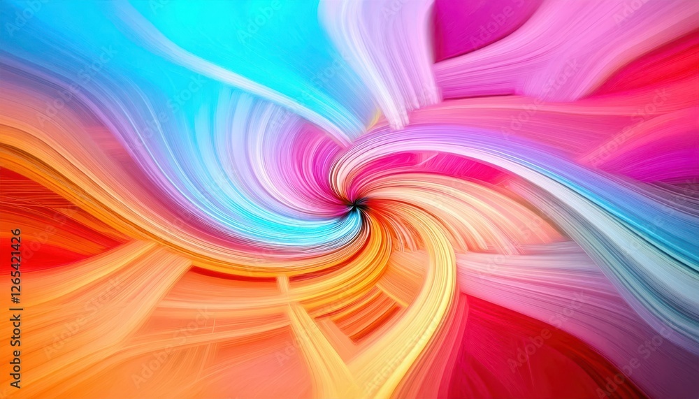 Poster abstract colorful gradient wave pattern design with vibrant hues of red, orange, pink, and blue for 