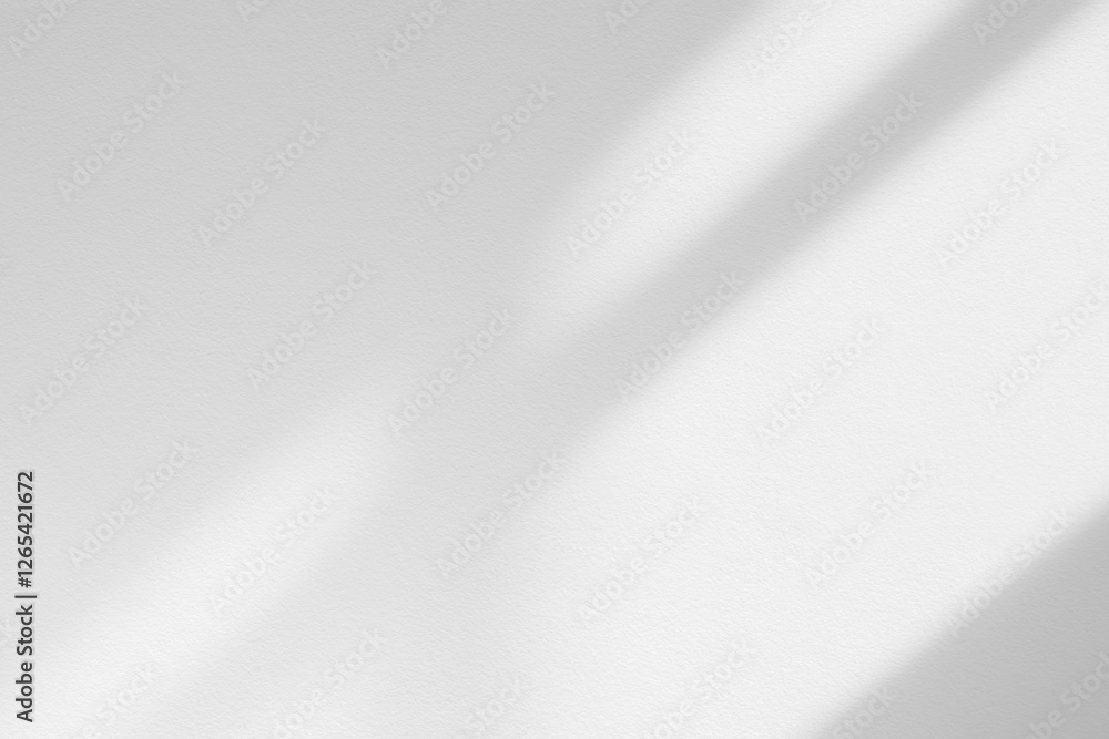 Aufkleber Abstract shadow and striped diagonal light background in office room  on white wall  from window.  Shadows dark gray and sunshine diagonal geometric effect overlay for backdrop and mockup design