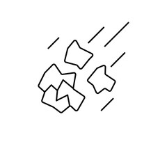 Crinkled Paper Icon Minimalist vector outline.