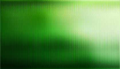 Dark green neon gradient ribbed glass. Vector ribbed glass texture background. Mesh gradient. acrylic ribbed bath surface. Reeded glass background semitransparent overlay. Bath wall window
