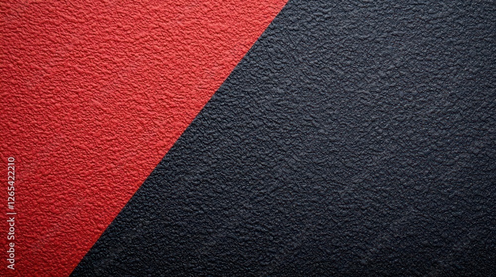 Poster red and black textured background with diagonal divide