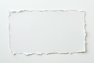 A blank piece of torn paper with jagged edges, creating a minimalist design suitable for various creative projects and backgrounds.