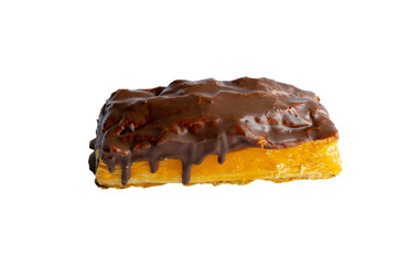 Puff Pastry Chocolate Bar, Isolated on a Transparent Background