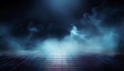 Obraz premium Abstract background of double tone color with dark gradient, smoky and smoke on the floor