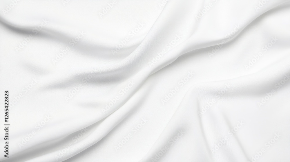 Poster a smooth, white fabric draped with gentle folds, creating a soft and elegant texture.