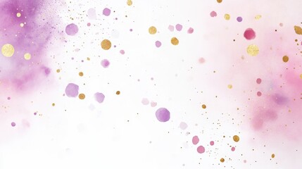 A vibrant watercolor backdrop featuring soft pink, purple, and gold splashes, creating an artistic and dreamy atmosphere.