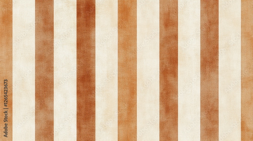 Poster a textured pattern featuring alternating vertical stripes in warm tones of brown and cream, creating
