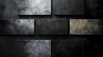 Dark Metallic Business Cards Mockup