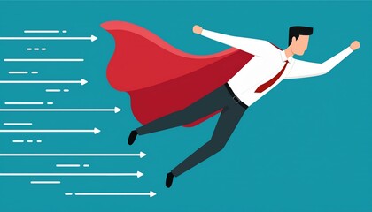 Superhero business pictogram man icon set. Superhero businessman flying stick figure. Victory worker, employer pictogram person. perfect any project.