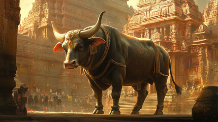 Nandi the Sacred Bull of Shiva