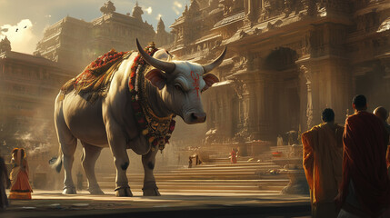 Nandi the Sacred Bull of Shiva