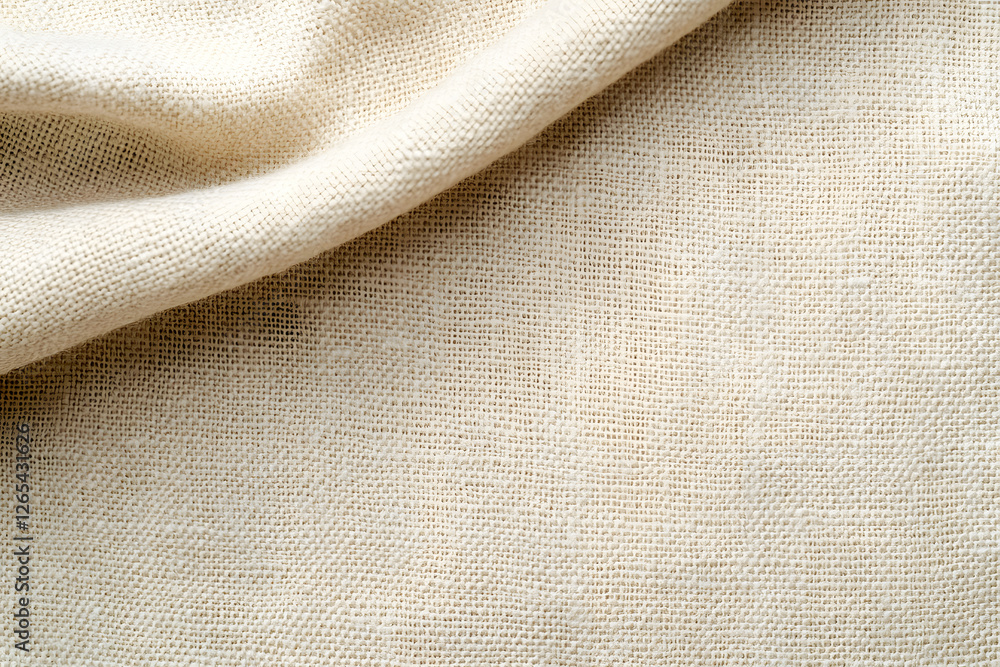 Poster close-up of a woven fabric showing the texture and pattern of the weave in neutral tones. the cloth 