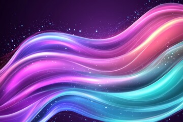 Digital Data Stream Background with Blue Binary Code and Glowing Lights