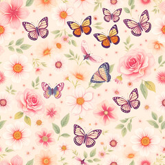 seamless pattern with flowers