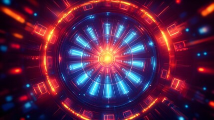 Obraz premium abstract background with glowing circles