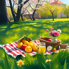 picnic in the garden