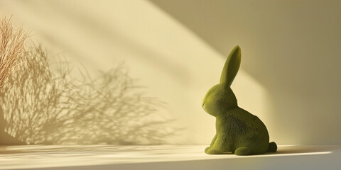 Easter bunny decoration covered in most minimalistic