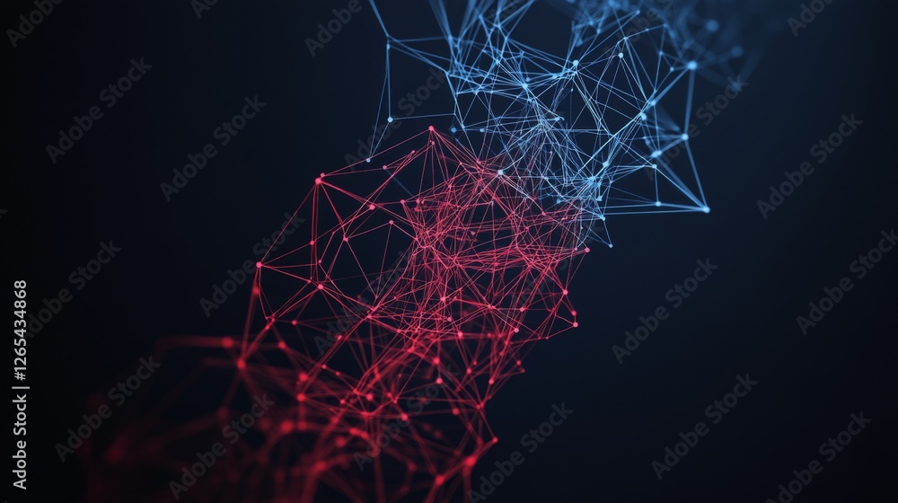 Poster abstract network data flow, digital connection, technology background