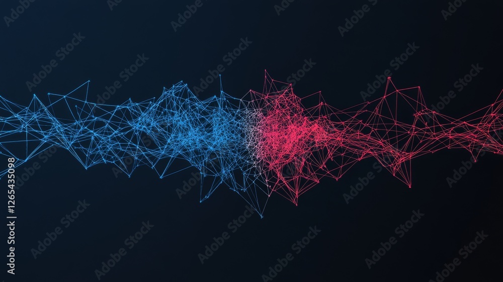 Poster abstract network data flow, digital connection, technology background