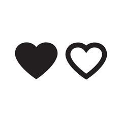 Heart flat icon symbol design.