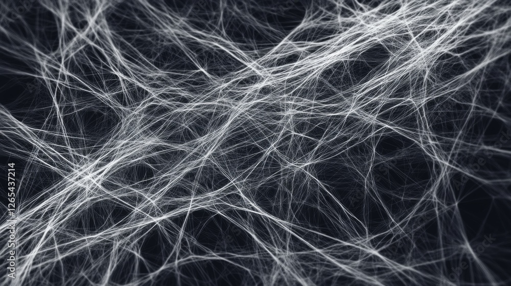 Poster abstract spiderweb network against dark background. possible use digital art, background for website