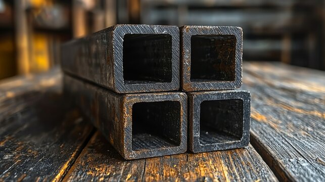 als 3d renderingnahaufnahmen verschiedener metallprofile aus aluminium und stahl als baustoffe oder werkstoffe im lager eines gro&szlig;handels oder baumarkts zur Auswahl
