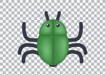 Realistic Bug Icon vector illustration