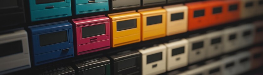 Fototapeta premium Retro Cartridge Collection, Classic Games, Minimalist Nostalgia