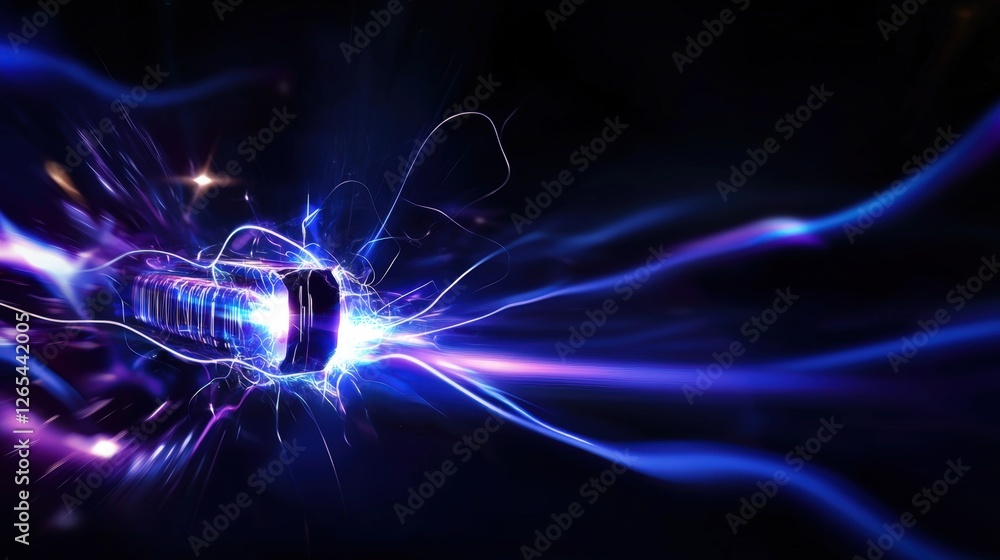 Poster a dynamic representation of energy flow, showcasing vibrant colors and sharp contrasts