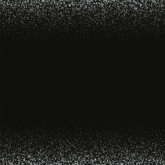 Silvery fine dust particles on black background, design element