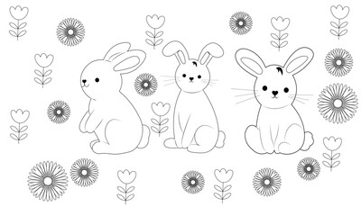 easter bunny and eggs