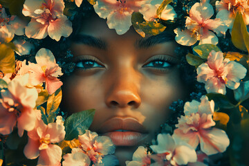 portrait of the girl in flowers