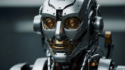 Fototapeta premium close up of humanoid robot