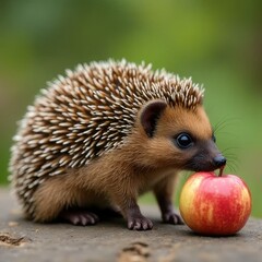 Obraz premium A photo of porcupine hedgehog
