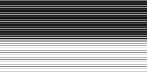 Horizontal line pattern. From thin line to thick. Parallel stripe. Black streak on white background. Straight gradation stripes. Abstract geometric patern.