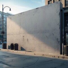 A blank street concrete wall for mural