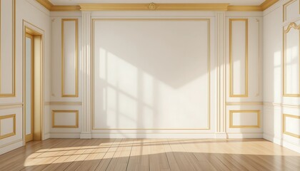 Elegant Room Interior Design With Gold Accents