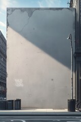 A blank street concrete wall for mural