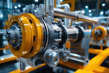 Fototapeta premium Hydraulic Pump. Engine Power for Industrial Machines and Automotive Systems