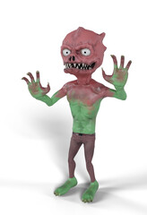 zombie atacking in menacing pose