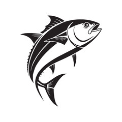 vector illustration of a fish, fish silhouette collection Free Vector